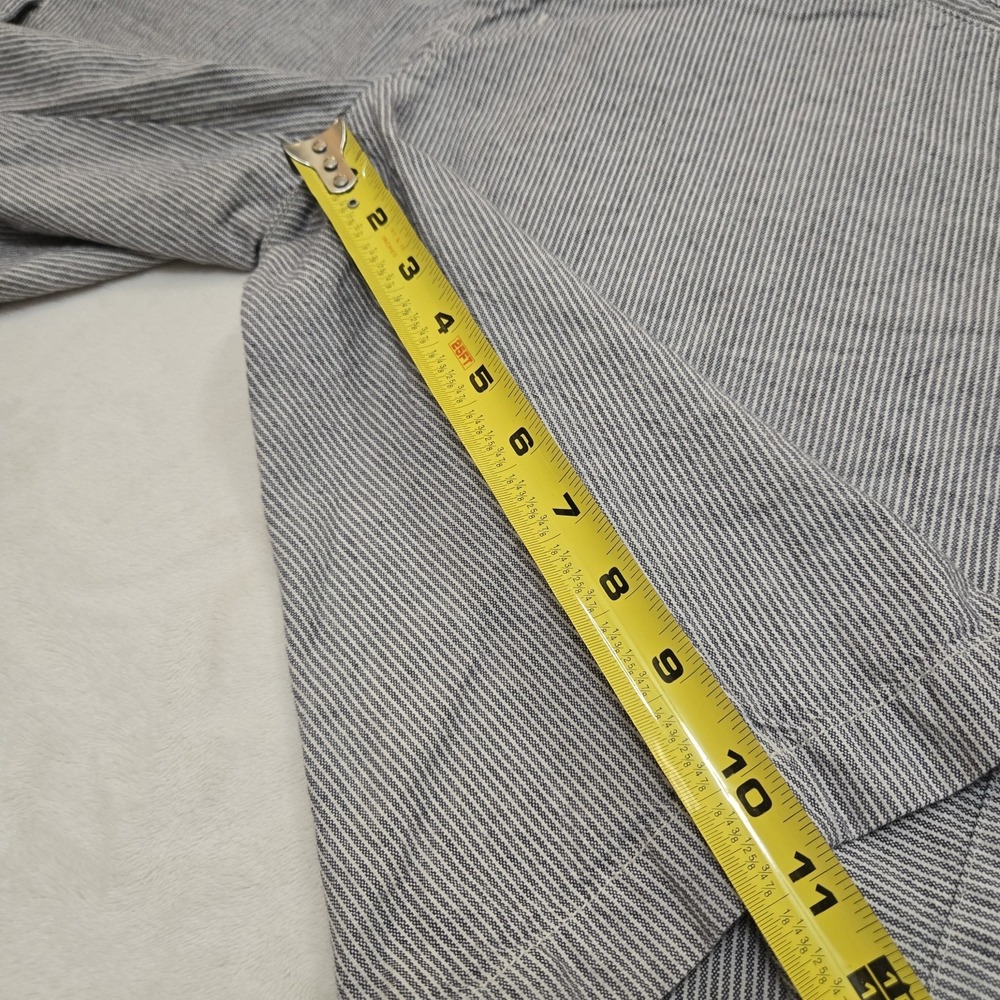 Sundance Womens 12 Blue Coastal Stripe 100% Cotton Shorts Bermuda Cargo Gorpcore - Picture 10 of 14
